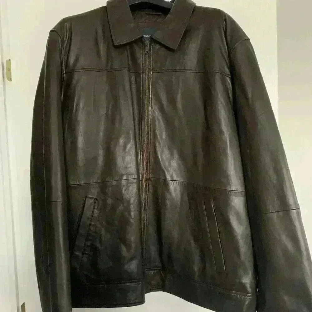 Logan Hill genuine NWOT leather jacket. Buttery soft leather. Ptp 24”height 30”
